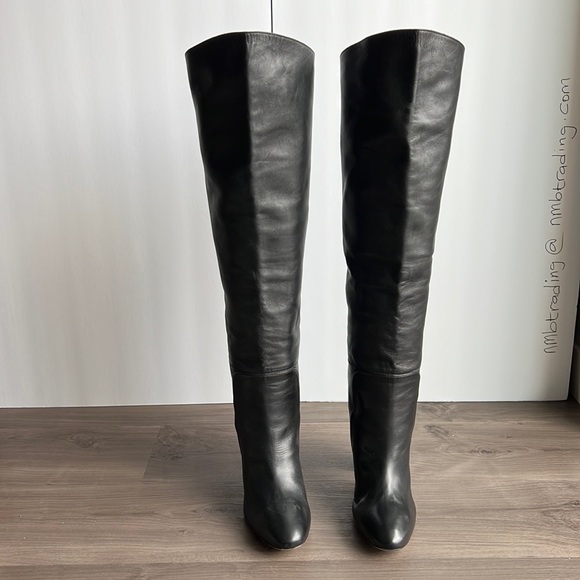 Stuart Weitzman size 10M soft genuine black leather made in Spain knee hi boots - Picture 2 of 16